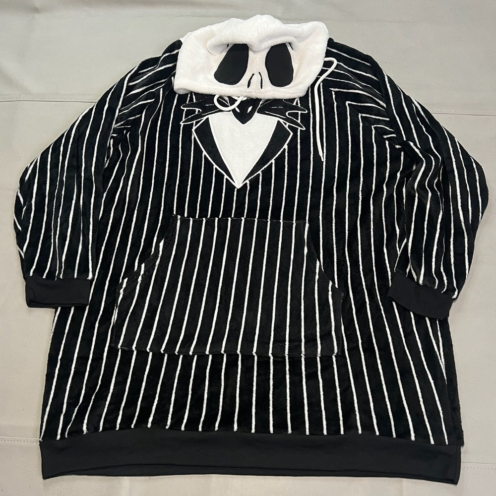 Disney Nightmare Before Christmas Jack Skellington Hood Robe Sleepwear 2X-18W20W